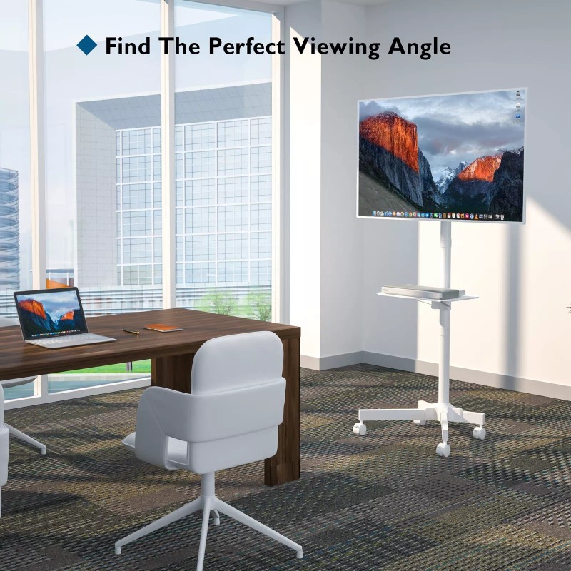 BONTEC Mobile TV Stand, Rolling TV Stand for 23-60 Inch