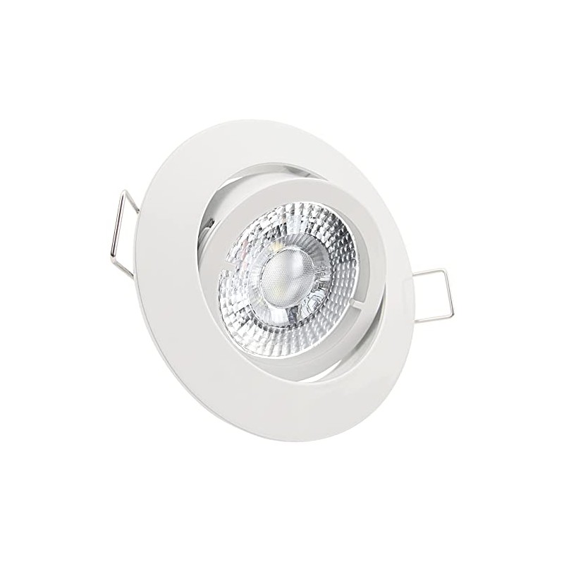trendlights24 Premio LED Einbaustrahler 230V Weiß rund 3-Stufen dimmbar extra