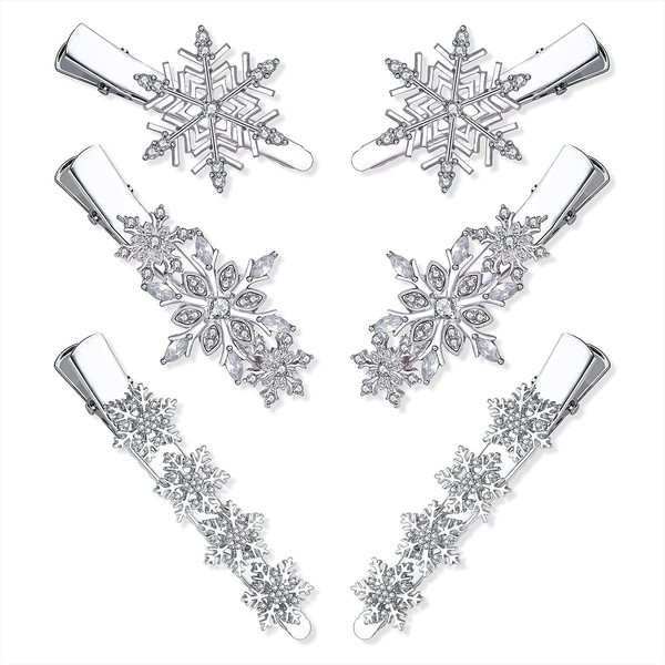 HZEYN Paquete de 6 pinzas para el pelo de copo