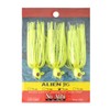 No Alibi Alien Jig Inshore Series, Glow Chartreuse Skirt, 3/8
