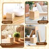Wonderjune 6 Pcs Wood Tissue Box Cover for DIY Unfinished