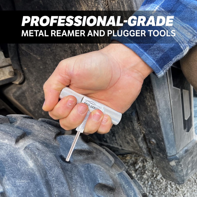 Slime 20503 Flat Tire Repair Reamer Plugger Kit, Heavy Duty,