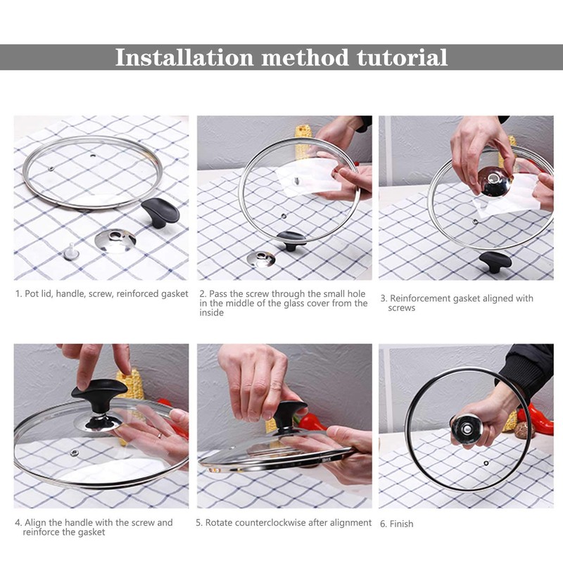 Demason Pot Lid Handle, Universal Heat Resistant Replacement Lid Handle,