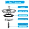 OWill Kitchen Sink Strainer Plug Stainless Steel Thicken for Kitchen