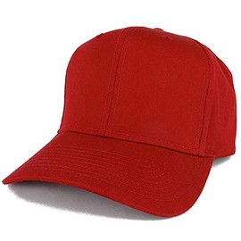 Ajustable Color Sólido poliéster, algodón, lisa en blanco Snapback Gorra de béisbol, Rojo