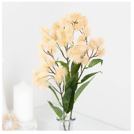 Factory Direct Craft Group of 2 Beige Artificial Thistle Sprays for Summer Arrangements and Fall Displays - (30" H)