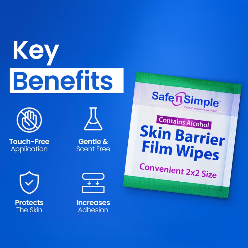 Safe n' Simple Skin Barrier Wipe with Alcohol - 50
