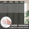 TERSUM No Hook Shower Curtain with Snap in Liner Set