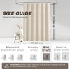 TURKIO Tall Shower Curtain 78 Inches Long Beige Shower Curtain
