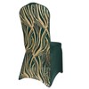 Tableclothsfactory Hunter Emerald Green Gold Spandex Stretch Banquet Chair Cover