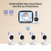 Babystar Babyphone mit Kamera, 3.2 Zoll Video-Babyphone Wireless, Nachtsicht, Temperaturüberwachung,