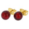 GlassOfVenice Murano Glass Tiny Stud Earrings - Ruby Red