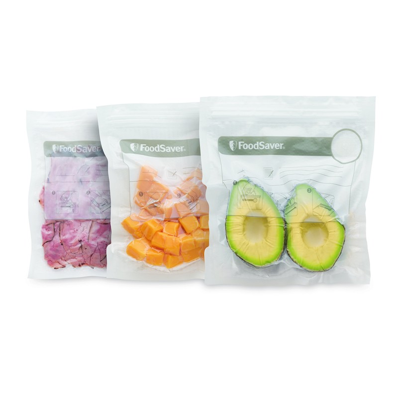 FoodSaver, wiederverwendbare Vakuumbeutel mit Zippverschluss | für FoodSaver Lebensmittel-Vakuumierer |