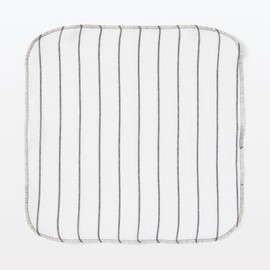 MUJI 84761652 Indian Cotton Yarn-Dyed Dish Towels, Set of 6, Charcoal Gray, Approx. 15.7 x 15.7 inches (40 x 40 cm)