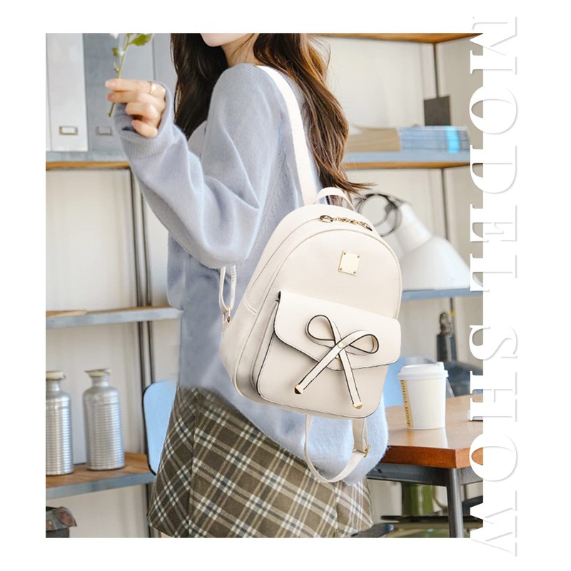 EVEOUT Women's Backpack PU Leather Casual Daypack for Travel School