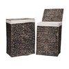 Handmade Wicker Laundry Hampers - Set of 2 Water Hyacinth