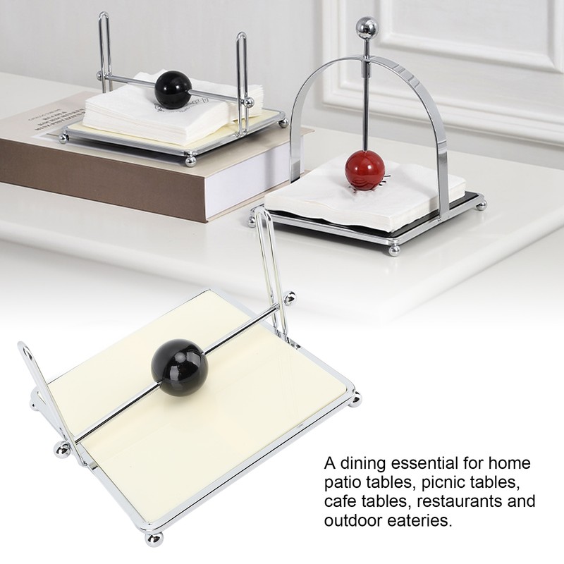 Napkin Holder for Table Square Napkin Dispenser with Center Ball