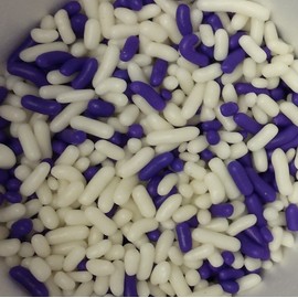 Ice Cream Toppings Jimmie Sprinkles WHITE AND PURPLE mix