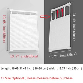 HabiWell Scalable Closet Storage Shelf Wall Mounted Kitchen Rack Space Saving Wardrobe Decorative White Adjustable Organizer Shelves Cabinet Holders (Length: 19.68-31.49 inch Width: 13.77 inch)