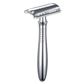 BAILI BD191C Double Sided Safety Razor Rustproof Reusable Manual Safety Razor with Long Handle for Him and Her