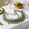 6 Pack Sage Green Round Burlap Placemats 15 Inch Boho