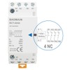 Baomain 110V AC 4-Pole Modular Contactor, 25A 4NC Normally Closed,
