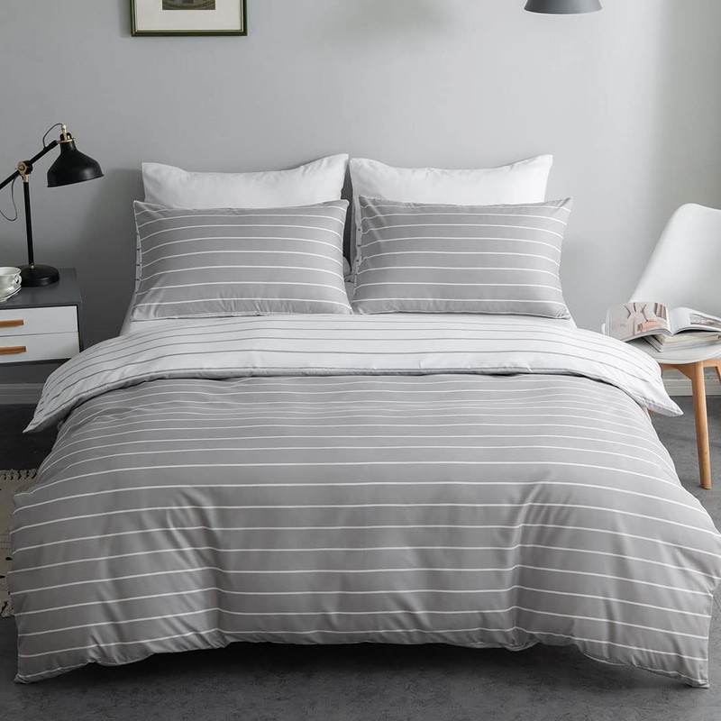 Lekesky Double Duvet Set, Comforter Covers Double 3pc Soft 100%