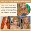 omswet Blonde Body Wave Wig Human Hair 5x5 HD Lace