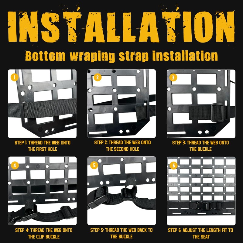 Yawayda Rigid MOLLE Panel Seat Back Organizer – Tactical Car