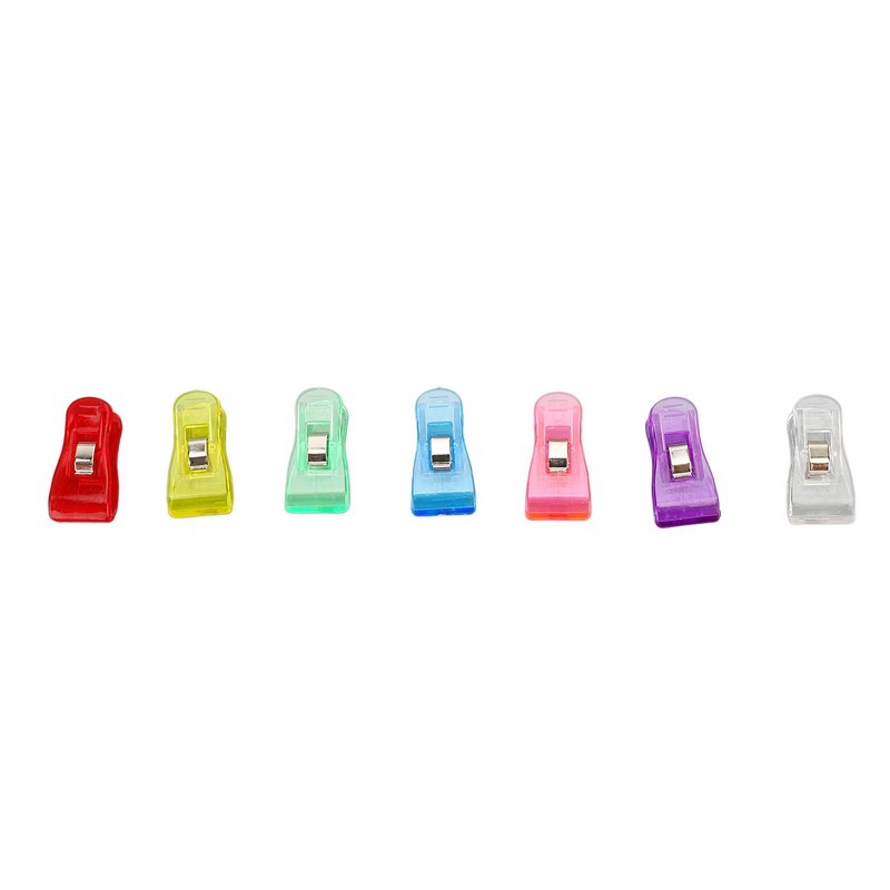 100 Pcs Plastic Clip Colorful Clear Clothespins Photos Crafts Memos