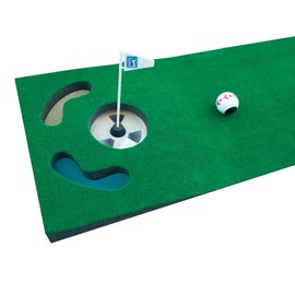 PGA Tour Unisex Ball, Ausrichtungswerkzeug und Trainingsdvd 1,8 m Puttingmatte mit Führungsball, Grün, UK