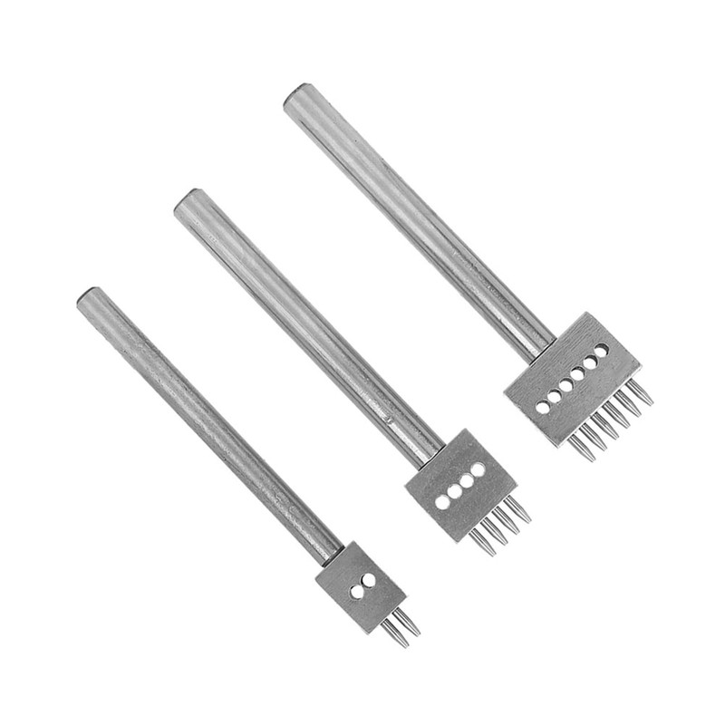 Leather Stitching Tool with Different Prong Head 3pcs Spacing Hole
