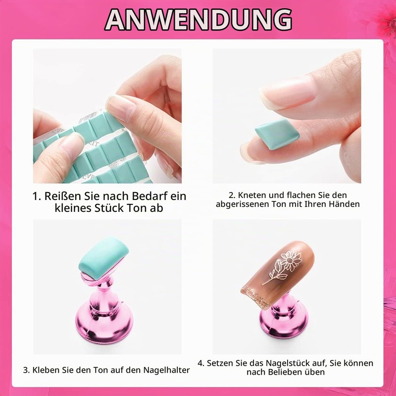 Set of 2 Nail Stands for Press on Nails Display,