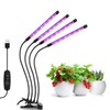 4 Head Grow Lights 40W 3 Dimmable Levels Full Spectrum