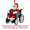 The Bridge Collection Santa in Wheelchair Ornament - Santa Claus