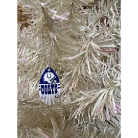 Indianapolis Colts Logo Vintage Teardrop Spinner Christmas Tree Ornament