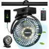 Portable USB Clip Fan with Rechargeable Battery and Wireless Remote