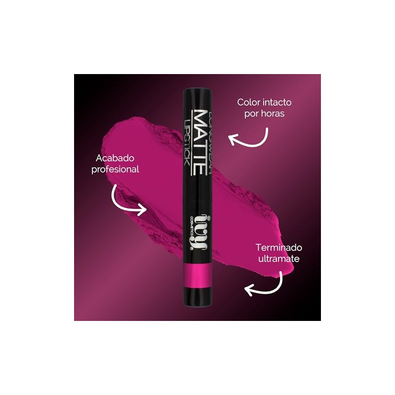 Labial Mate IVY de Larga Duracion - 15 Tonos disponibles
