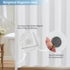 THAIGEE 2-in-1 Waterproof Fabric Shower Curtain or Liner,Linen Textured,Breathable TPU