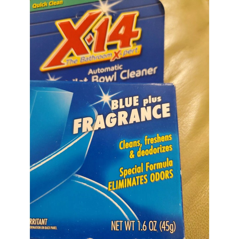 X-14 Automatic Toilet Bowl Deodorizer and Cleaner, Blue Plus Fragrance