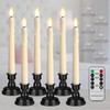 yunsheng Battery Operated LED Window Candles with Remote Timer, 8