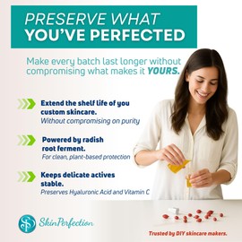 Skin Perfection Leucidal Liquid - Natural Preservative for Lotion Making - DIY Lotion Making Supplies Natural Preservatives for Cosmetics & Compatible with Lotion-Making Serums - 4oz