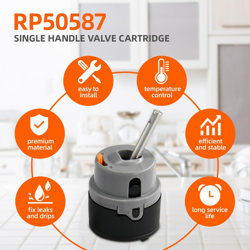 RP50587 Replacement Cartridge Valve Compatible with Delta DST Single Handle