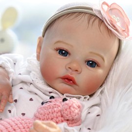 KSBD 18 Inch Realistic Reborn Baby Doll Girl – Soft Vinyl Newborn with 7-Piece Gift Set