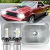 Unbranded Pair 7x6 5x7 LED Headlights DRL for Chevy El