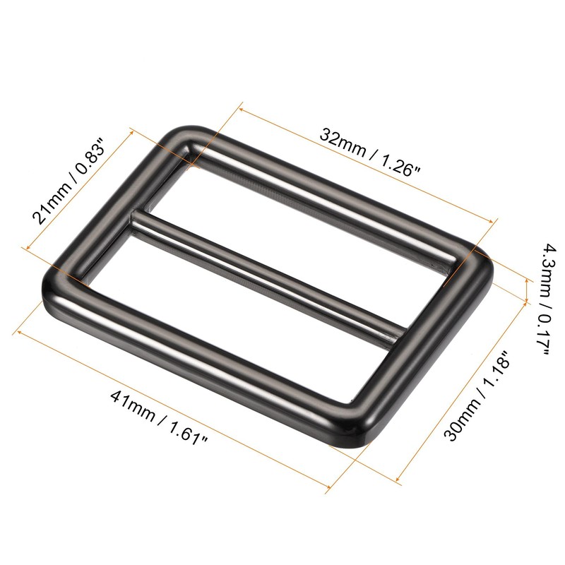 sourcing map Set of 4 Adjustable Buckle Fastener 32 mm
