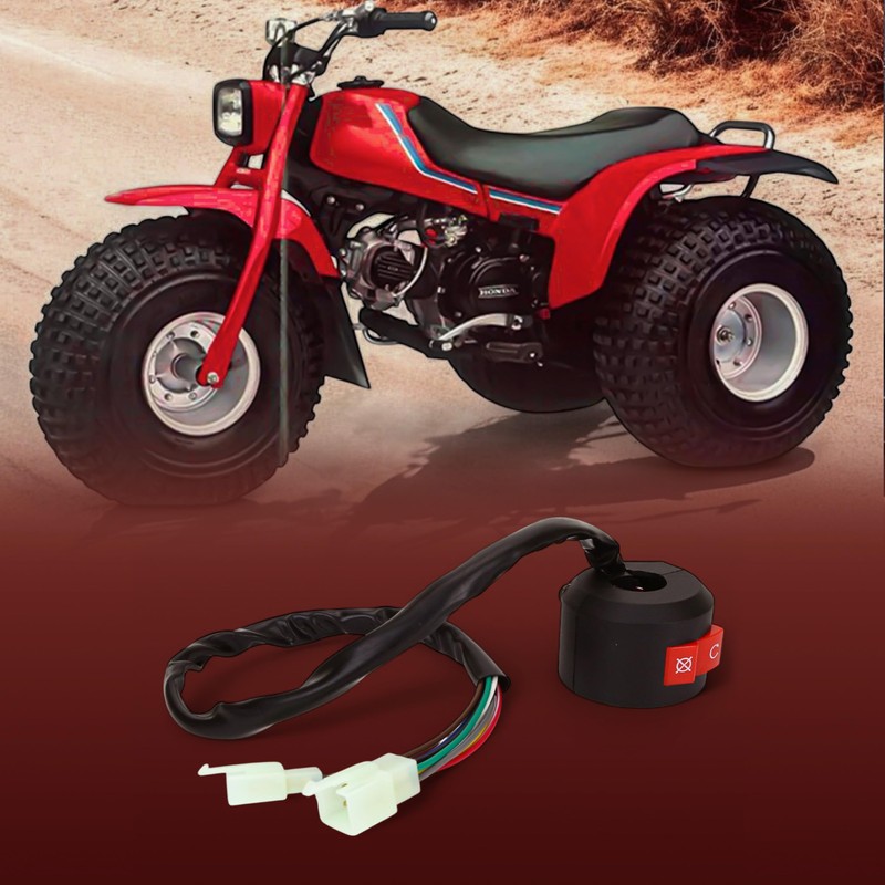 ATV Handlebar Mount Left Starter Kill Light Switch Button –