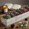 Dandat 2 Set Wood Boxes for Centerpieces 16x4 Inch Rectangle