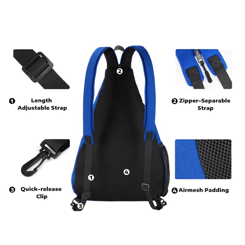 A11N Pickleball Bag, Reversible Crossbody Sling Bag/Backpack for Women Men,