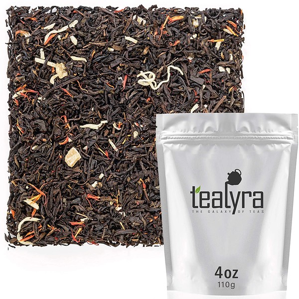 Tealyra - Hawaiian Earl Grey - Exotic Black Loose Leaf Tea with Pineapple amd Coconut - High Grown from Sri Lanka - Fresh Award Winning Tea - Medium Caffeine - 110g (4-ounce)